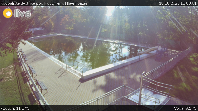 Koupaliště Bystřice pod Hostýnem - Hlavní bazén - 16.10.2025 v 11:00 Koupaliště Bystřice pod Hostýnem - Hlavní bazén - 16.10.2025 v 11:00