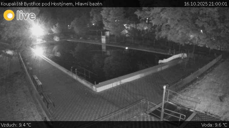 Koupaliště Bystřice pod Hostýnem - Hlavní bazén - 16.10.2025 v 21:00 Koupaliště Bystřice pod Hostýnem - Hlavní bazén - 16.10.2025 v 21:00