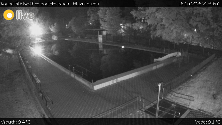 Koupaliště Bystřice pod Hostýnem - Hlavní bazén - 16.10.2025 v 22:30 Koupaliště Bystřice pod Hostýnem - Hlavní bazén - 16.10.2025 v 22:30