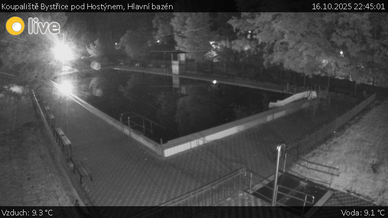 Koupaliště Bystřice pod Hostýnem - Hlavní bazén - 16.10.2025 v 22:45 Koupaliště Bystřice pod Hostýnem - Hlavní bazén - 16.10.2025 v 22:45