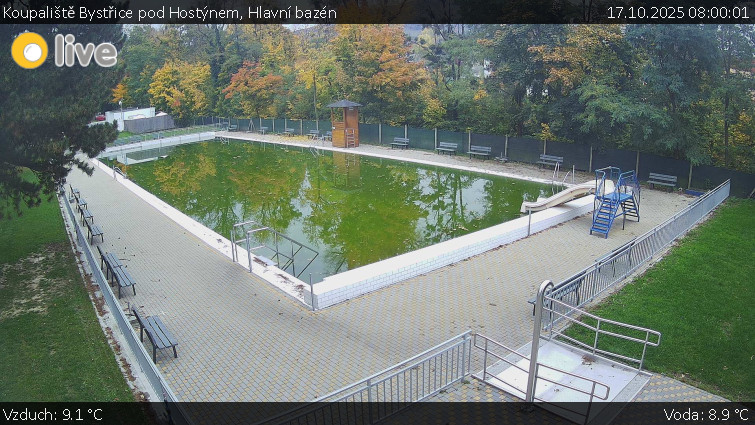 Koupaliště Bystřice pod Hostýnem - Hlavní bazén - 17.10.2025 v 08:00 Koupaliště Bystřice pod Hostýnem - Hlavní bazén - 17.10.2025 v 08:00