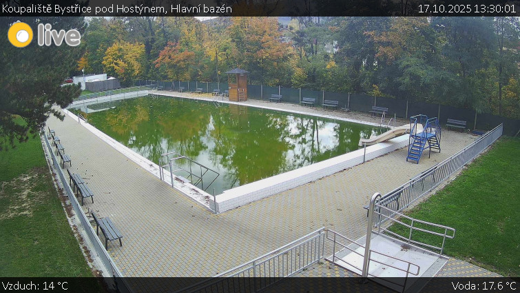 Koupaliště Bystřice pod Hostýnem - Hlavní bazén - 17.10.2025 v 13:30 Koupaliště Bystřice pod Hostýnem - Hlavní bazén - 17.10.2025 v 13:30