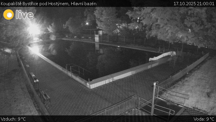 Koupaliště Bystřice pod Hostýnem - Hlavní bazén - 17.10.2025 v 21:00 Koupaliště Bystřice pod Hostýnem - Hlavní bazén - 17.10.2025 v 21:00