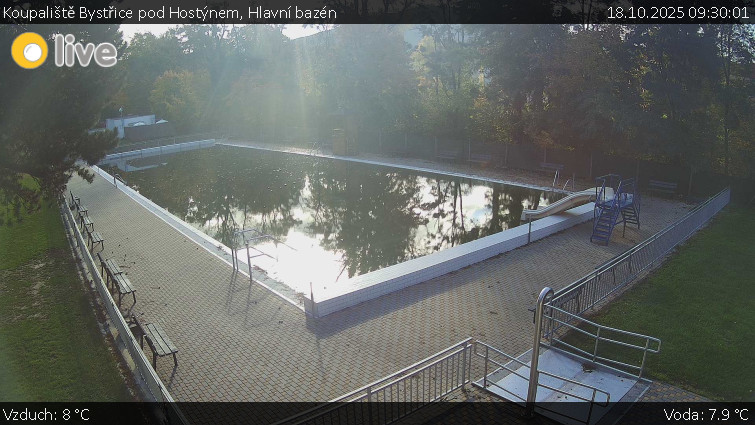 Koupaliště Bystřice pod Hostýnem - Hlavní bazén - 18.10.2025 v 09:30 Koupaliště Bystřice pod Hostýnem - Hlavní bazén - 18.10.2025 v 09:30