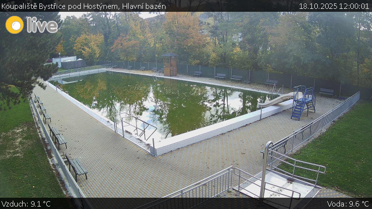 Koupaliště Bystřice pod Hostýnem - Hlavní bazén - 18.10.2025 v 12:00 Koupaliště Bystřice pod Hostýnem - Hlavní bazén - 18.10.2025 v 12:00