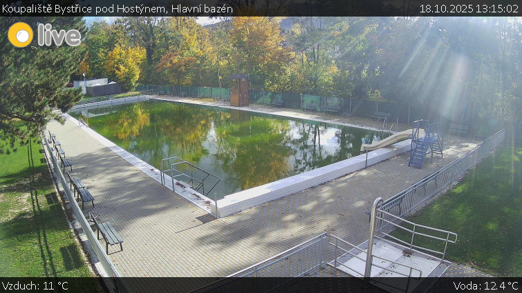 Koupaliště Bystřice pod Hostýnem - Hlavní bazén - 18.10.2025 v 13:15 Koupaliště Bystřice pod Hostýnem - Hlavní bazén - 18.10.2025 v 13:15