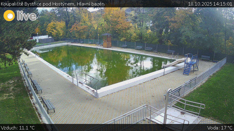 Koupaliště Bystřice pod Hostýnem - Hlavní bazén - 18.10.2025 v 14:15 Koupaliště Bystřice pod Hostýnem - Hlavní bazén - 18.10.2025 v 14:15