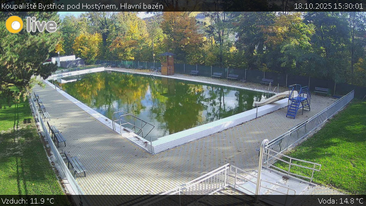 Koupaliště Bystřice pod Hostýnem - Hlavní bazén - 18.10.2025 v 15:30 Koupaliště Bystřice pod Hostýnem - Hlavní bazén - 18.10.2025 v 15:30