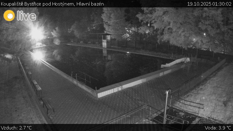 Koupaliště Bystřice pod Hostýnem - Hlavní bazén - 19.10.2025 v 01:30 Koupaliště Bystřice pod Hostýnem - Hlavní bazén - 19.10.2025 v 01:30