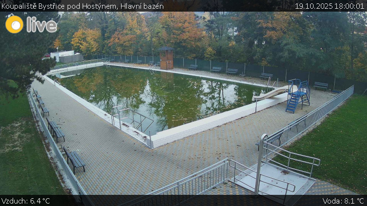 Koupaliště Bystřice pod Hostýnem - Hlavní bazén - 19.10.2025 v 18:00 Koupaliště Bystřice pod Hostýnem - Hlavní bazén - 19.10.2025 v 18:00