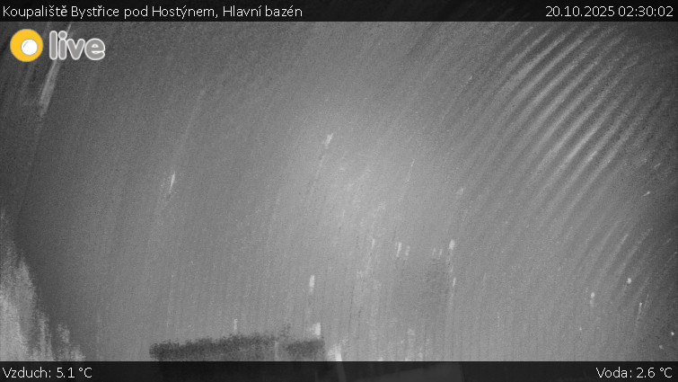 Koupaliště Bystřice pod Hostýnem - Hlavní bazén - 20.10.2025 v 02:30 Koupaliště Bystřice pod Hostýnem - Hlavní bazén - 20.10.2025 v 02:30
