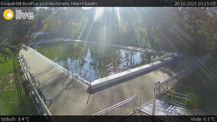 Koupaliště Bystřice pod Hostýnem - Hlavní bazén - 20.10.2025 v 10:15 Koupaliště Bystřice pod Hostýnem - Hlavní bazén - 20.10.2025 v 10:15