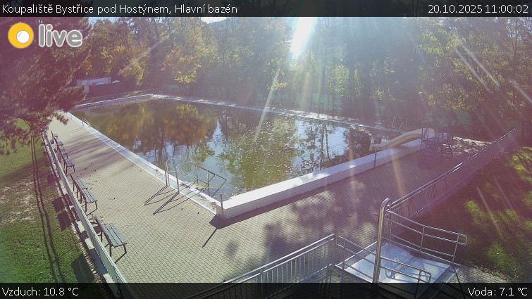 Koupaliště Bystřice pod Hostýnem - Hlavní bazén - 20.10.2025 v 11:00 Koupaliště Bystřice pod Hostýnem - Hlavní bazén - 20.10.2025 v 11:00