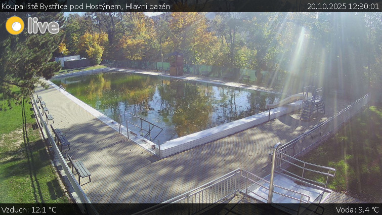 Koupaliště Bystřice pod Hostýnem - Hlavní bazén - 20.10.2025 v 12:30 Koupaliště Bystřice pod Hostýnem - Hlavní bazén - 20.10.2025 v 12:30