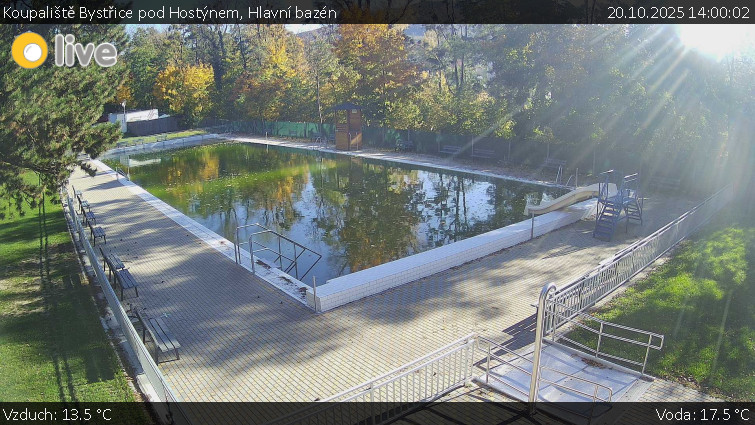 Koupaliště Bystřice pod Hostýnem - Hlavní bazén - 20.10.2025 v 14:00 Koupaliště Bystřice pod Hostýnem - Hlavní bazén - 20.10.2025 v 14:00