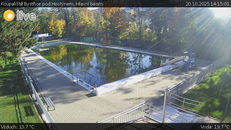 Koupaliště Bystřice pod Hostýnem - Hlavní bazén - 20.10.2025 v 14:15 Koupaliště Bystřice pod Hostýnem - Hlavní bazén - 20.10.2025 v 14:15
