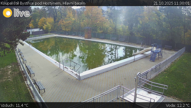 Koupaliště Bystřice pod Hostýnem - Hlavní bazén - 21.10.2025 v 11:30 Koupaliště Bystřice pod Hostýnem - Hlavní bazén - 21.10.2025 v 11:30