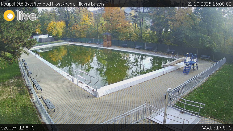 Koupaliště Bystřice pod Hostýnem - Hlavní bazén - 21.10.2025 v 15:00 Koupaliště Bystřice pod Hostýnem - Hlavní bazén - 21.10.2025 v 15:00