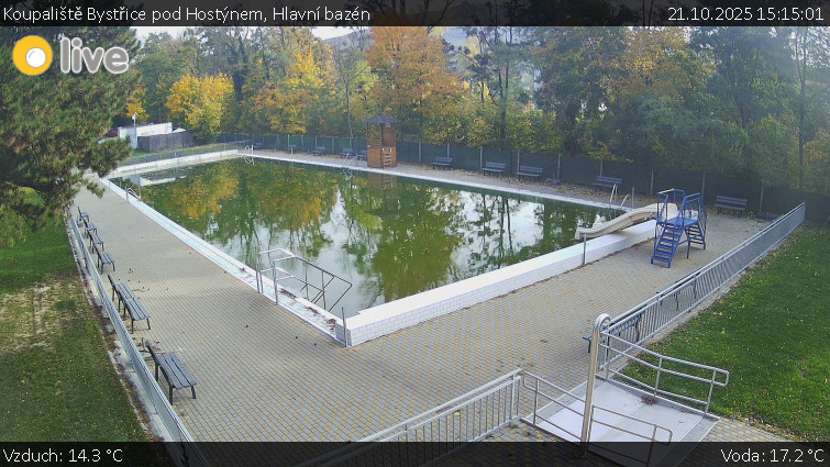 Koupaliště Bystřice pod Hostýnem - Hlavní bazén - 21.10.2025 v 15:15 Koupaliště Bystřice pod Hostýnem - Hlavní bazén - 21.10.2025 v 15:15