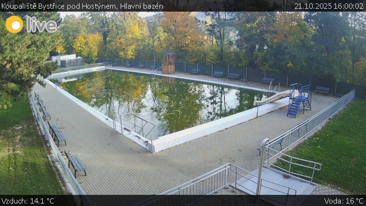 Koupaliště Bystřice pod Hostýnem - Hlavní bazén - 21.10.2025 v 16:00 Koupaliště Bystřice pod Hostýnem - Hlavní bazén - 21.10.2025 v 16:00