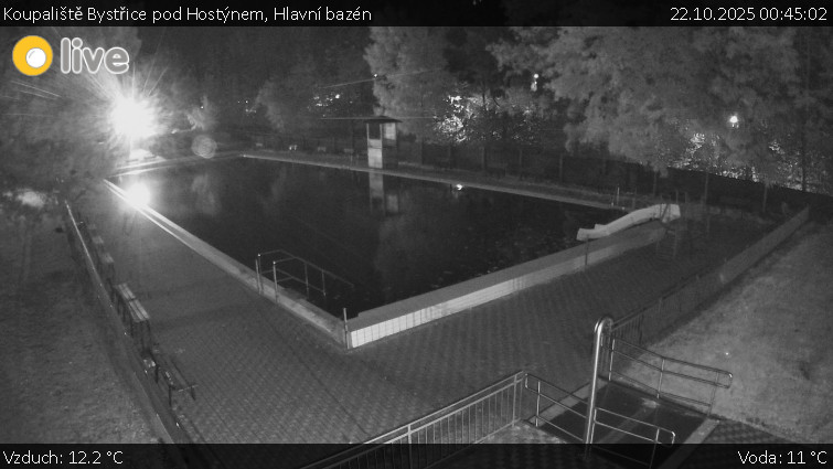 Koupaliště Bystřice pod Hostýnem - Hlavní bazén - 22.10.2025 v 00:45 Koupaliště Bystřice pod Hostýnem - Hlavní bazén - 22.10.2025 v 00:45