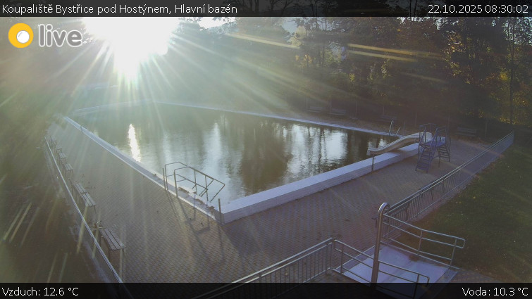 Koupaliště Bystřice pod Hostýnem - Hlavní bazén - 22.10.2025 v 08:30 Koupaliště Bystřice pod Hostýnem - Hlavní bazén - 22.10.2025 v 08:30