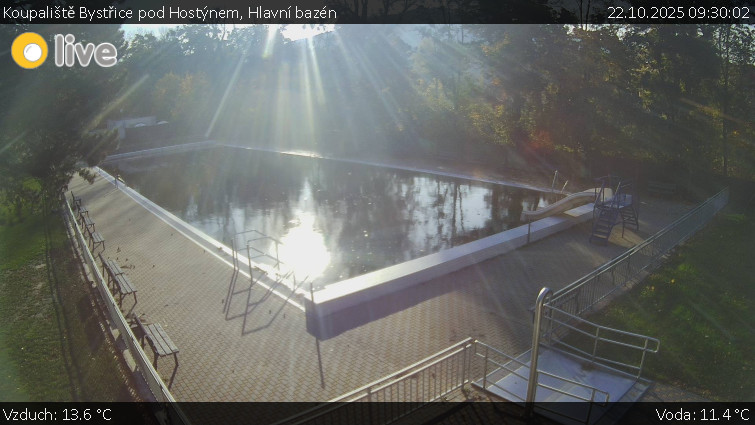 Koupaliště Bystřice pod Hostýnem - Hlavní bazén - 22.10.2025 v 09:30 Koupaliště Bystřice pod Hostýnem - Hlavní bazén - 22.10.2025 v 09:30