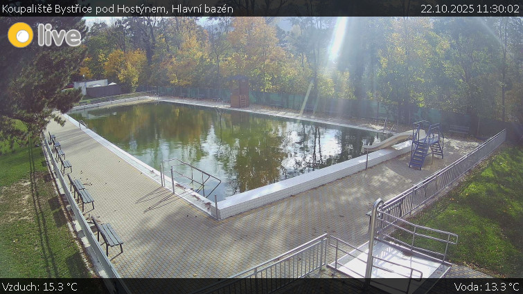 Koupaliště Bystřice pod Hostýnem - Hlavní bazén - 22.10.2025 v 11:30 Koupaliště Bystřice pod Hostýnem - Hlavní bazén - 22.10.2025 v 11:30