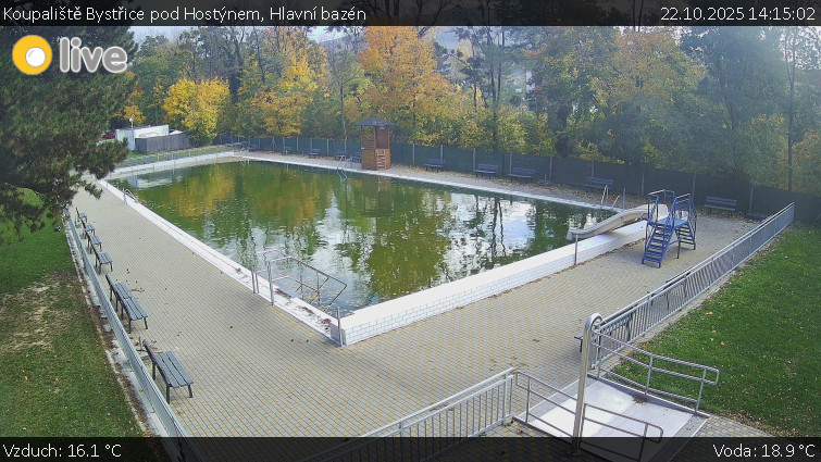 Koupaliště Bystřice pod Hostýnem - Hlavní bazén - 22.10.2025 v 14:15 Koupaliště Bystřice pod Hostýnem - Hlavní bazén - 22.10.2025 v 14:15