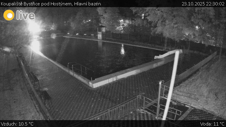 Koupaliště Bystřice pod Hostýnem - Hlavní bazén - 23.10.2025 v 22:30 Koupaliště Bystřice pod Hostýnem - Hlavní bazén - 23.10.2025 v 22:30