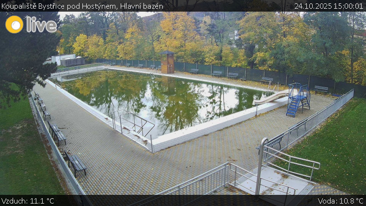 Koupaliště Bystřice pod Hostýnem - Hlavní bazén - 24.10.2025 v 15:00 Koupaliště Bystřice pod Hostýnem - Hlavní bazén - 24.10.2025 v 15:00