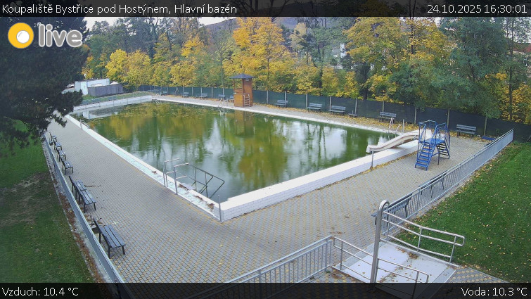 Koupaliště Bystřice pod Hostýnem - Hlavní bazén - 24.10.2025 v 16:30 Koupaliště Bystřice pod Hostýnem - Hlavní bazén - 24.10.2025 v 16:30