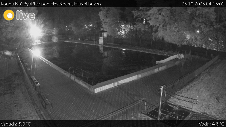 Koupaliště Bystřice pod Hostýnem - Hlavní bazén - 25.10.2025 v 04:15 Koupaliště Bystřice pod Hostýnem - Hlavní bazén - 25.10.2025 v 04:15