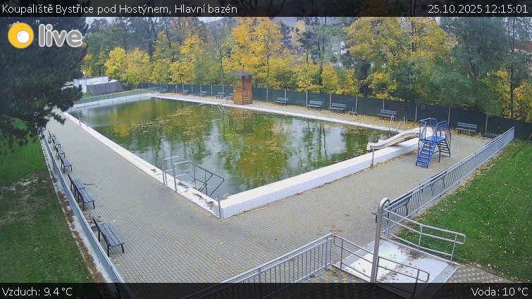 Koupaliště Bystřice pod Hostýnem - Hlavní bazén - 25.10.2025 v 12:15 Koupaliště Bystřice pod Hostýnem - Hlavní bazén - 25.10.2025 v 12:15