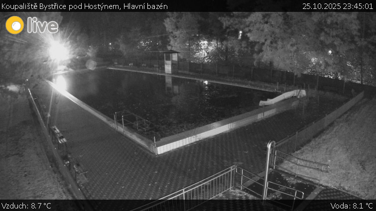Koupaliště Bystřice pod Hostýnem - Hlavní bazén - 25.10.2025 v 23:45 Koupaliště Bystřice pod Hostýnem - Hlavní bazén - 25.10.2025 v 23:45