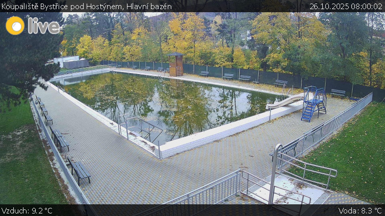 Koupaliště Bystřice pod Hostýnem - Hlavní bazén - 26.10.2025 v 08:00 Koupaliště Bystřice pod Hostýnem - Hlavní bazén - 26.10.2025 v 08:00