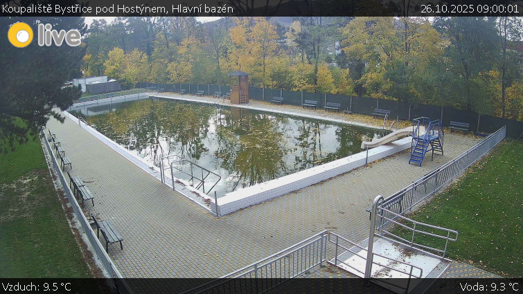 Koupaliště Bystřice pod Hostýnem - Hlavní bazén - 26.10.2025 v 09:00 Koupaliště Bystřice pod Hostýnem - Hlavní bazén - 26.10.2025 v 09:00