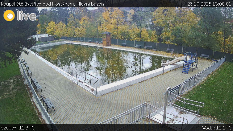 Koupaliště Bystřice pod Hostýnem - Hlavní bazén - 26.10.2025 v 13:00 Koupaliště Bystřice pod Hostýnem - Hlavní bazén - 26.10.2025 v 13:00