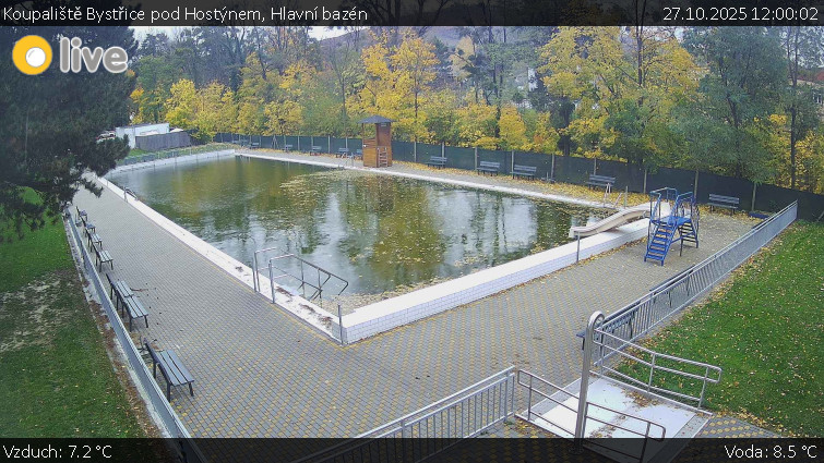 Koupaliště Bystřice pod Hostýnem - Hlavní bazén - 27.10.2025 v 12:00 Koupaliště Bystřice pod Hostýnem - Hlavní bazén - 27.10.2025 v 12:00