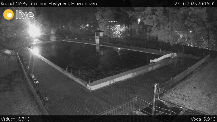 Koupaliště Bystřice pod Hostýnem - Hlavní bazén - 27.10.2025 v 20:15 Koupaliště Bystřice pod Hostýnem - Hlavní bazén - 27.10.2025 v 20:15