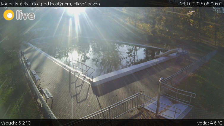 Koupaliště Bystřice pod Hostýnem - Hlavní bazén - 28.10.2025 v 08:00 Koupaliště Bystřice pod Hostýnem - Hlavní bazén - 28.10.2025 v 08:00