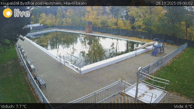 Koupaliště Bystřice pod Hostýnem - Hlavní bazén - 28.10.2025 v 09:00 Koupaliště Bystřice pod Hostýnem - Hlavní bazén - 28.10.2025 v 09:00