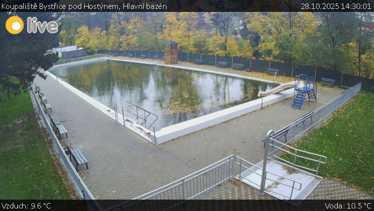 Koupaliště Bystřice pod Hostýnem - Hlavní bazén - 28.10.2025 v 14:30 Koupaliště Bystřice pod Hostýnem - Hlavní bazén - 28.10.2025 v 14:30
