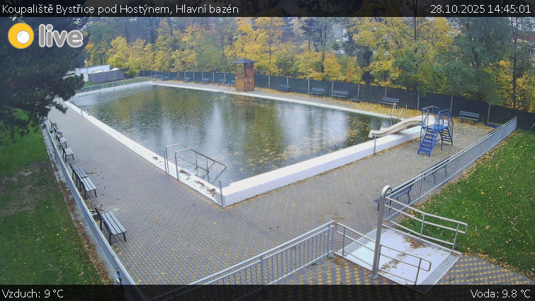 Koupaliště Bystřice pod Hostýnem - Hlavní bazén - 28.10.2025 v 14:45 Koupaliště Bystřice pod Hostýnem - Hlavní bazén - 28.10.2025 v 14:45