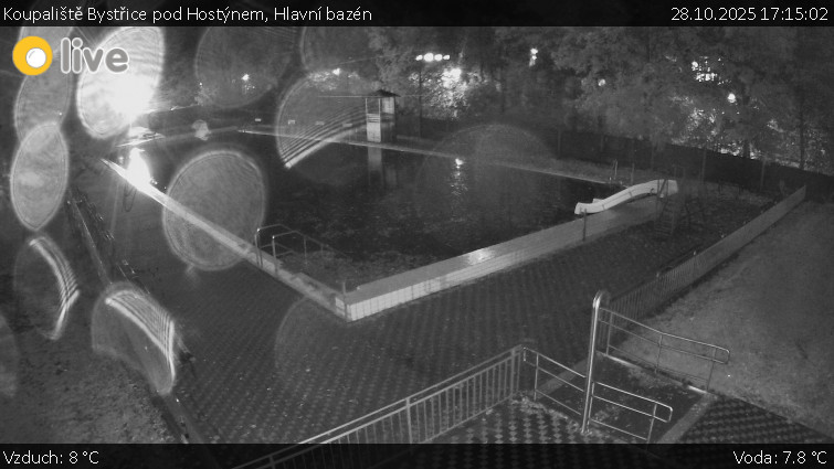 Koupaliště Bystřice pod Hostýnem - Hlavní bazén - 28.10.2025 v 17:15 Koupaliště Bystřice pod Hostýnem - Hlavní bazén - 28.10.2025 v 17:15