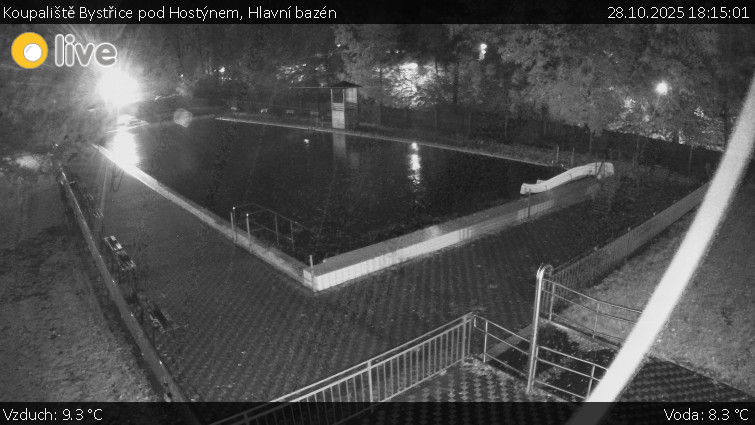 Koupaliště Bystřice pod Hostýnem - Hlavní bazén - 28.10.2025 v 18:15 Koupaliště Bystřice pod Hostýnem - Hlavní bazén - 28.10.2025 v 18:15