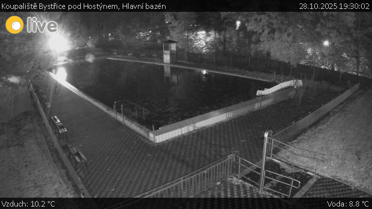 Koupaliště Bystřice pod Hostýnem - Hlavní bazén - 28.10.2025 v 19:30 Koupaliště Bystřice pod Hostýnem - Hlavní bazén - 28.10.2025 v 19:30