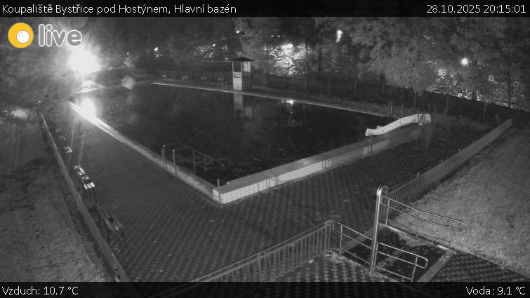 Koupaliště Bystřice pod Hostýnem - Hlavní bazén - 28.10.2025 v 20:15 Koupaliště Bystřice pod Hostýnem - Hlavní bazén - 28.10.2025 v 20:15