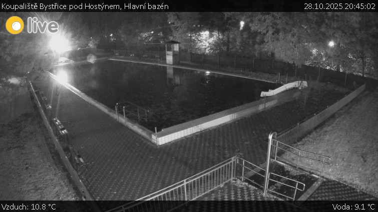 Koupaliště Bystřice pod Hostýnem - Hlavní bazén - 28.10.2025 v 20:45 Koupaliště Bystřice pod Hostýnem - Hlavní bazén - 28.10.2025 v 20:45