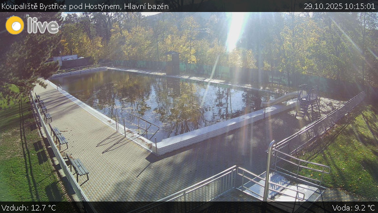Koupaliště Bystřice pod Hostýnem - Hlavní bazén - 29.10.2025 v 10:15 Koupaliště Bystřice pod Hostýnem - Hlavní bazén - 29.10.2025 v 10:15